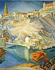 Diego Rivera View of Toledo painting